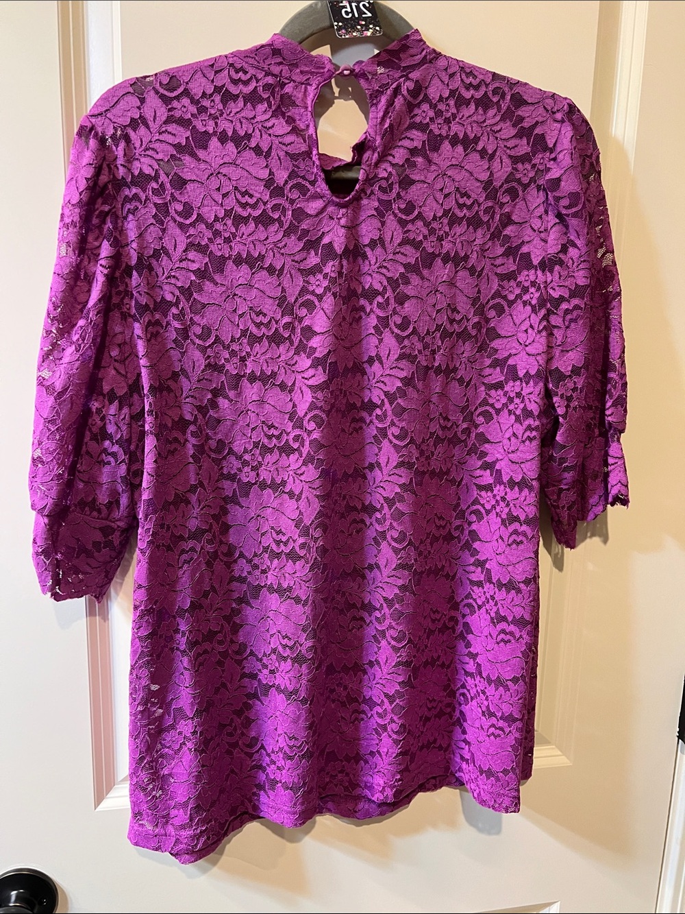 💲2💲if BUNDLED 3 or more$2 items Purple Lace Short-Sleeve H215 - Picture 7 of 7
